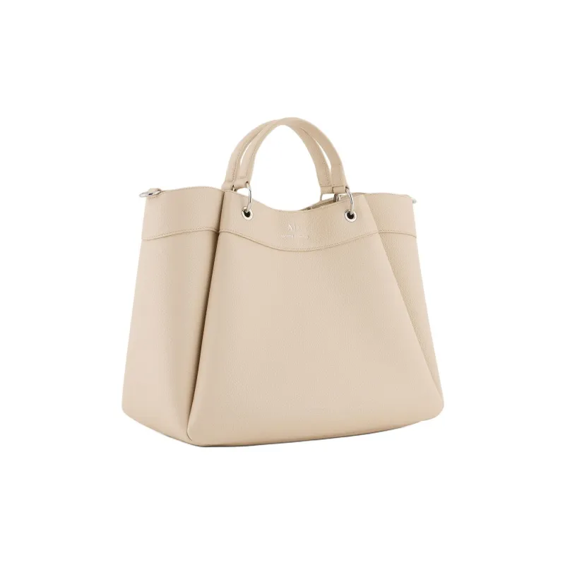 AMANI Polyurethane Tote Bag, Shopping Bag, Shoulder Bag, Crossbody Bag, Handbag Tubas Women's Light Apricot-1
