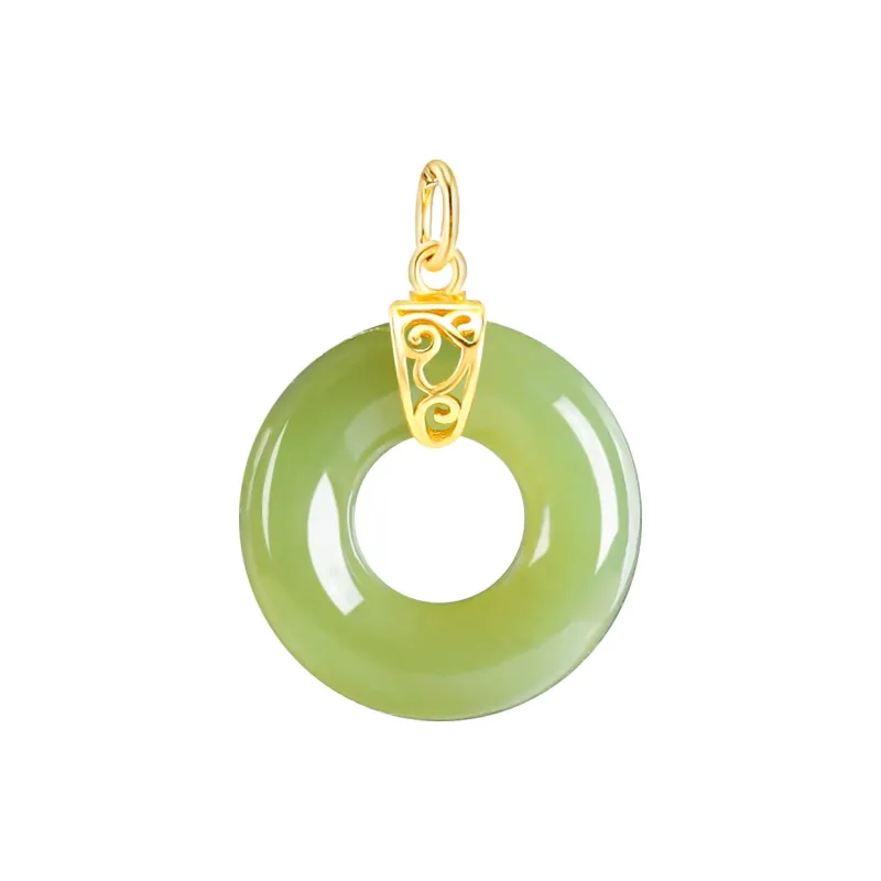 Royal Heaven's Choice Hetian Jade Pendants Green Jade Women's-5