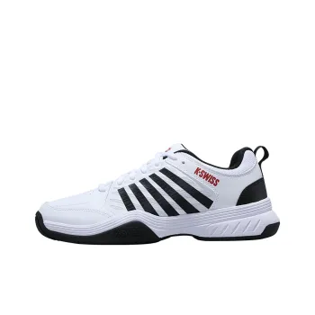 KSWISS Abrasion Resistant Low Top Tennis Shoes Men's White Black