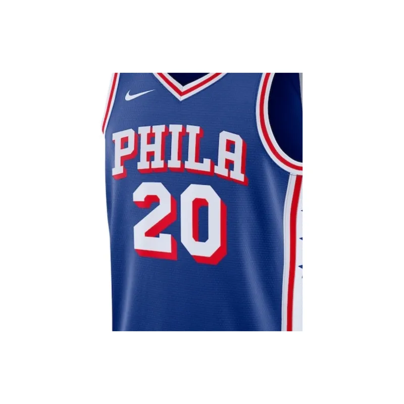 Nike x NBA Philadelphia 76ers Basketball Jersey Men's Royal Blue-2