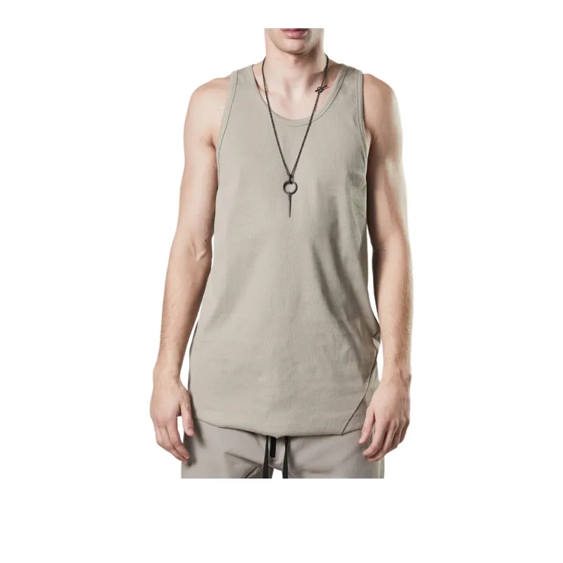 THOM KROM Tank Tops Men's Light Brown-0