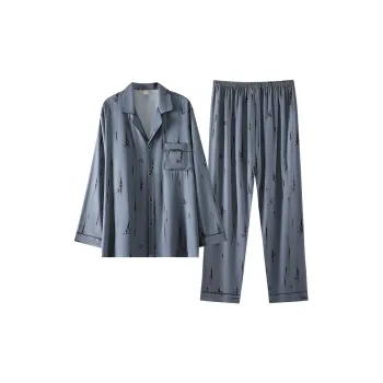 MIIOW Trend Party Series Pajama Set Men's Steel Blue