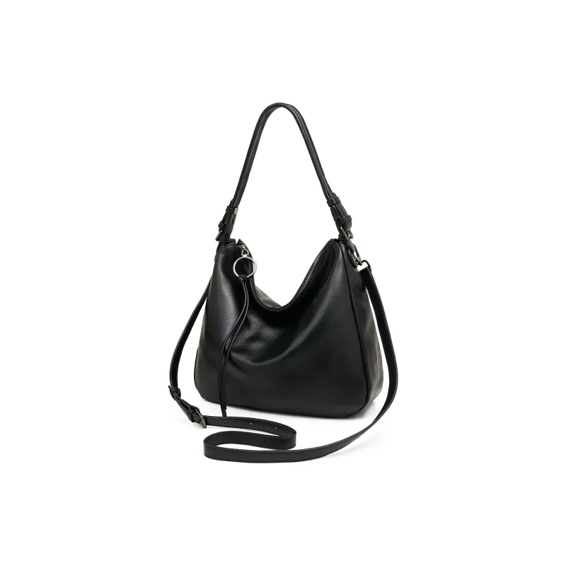 Old Man's Head Synthetic Leather Shoulder Bag Regular Women's Black/Gray Blue/Elephant Gray-12