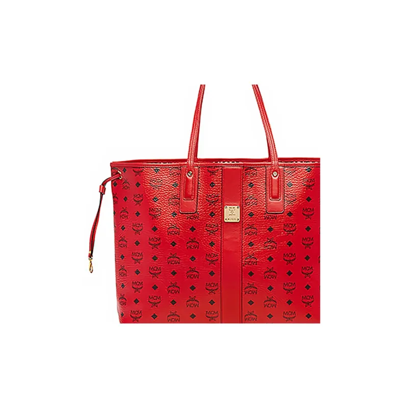 MCM Reversible Liz Shopper Visetos Large Ruby Red-4