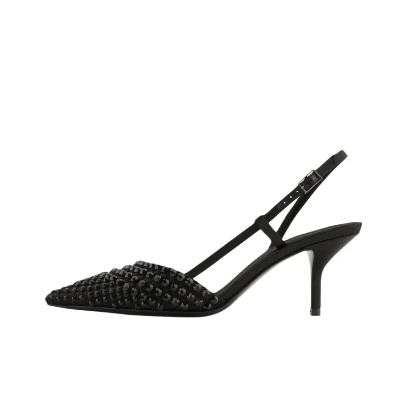 AMANI Slim Heel High Heels 6.5cm Women's Black-0