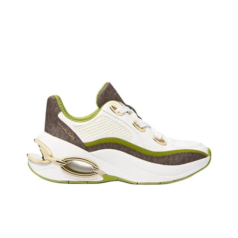 MICHAEL KORS Toni Low Top Chunky Sneakers Women's Green White-1