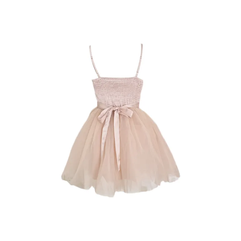 Udon House Slip Dress Women's Gray Pink-1