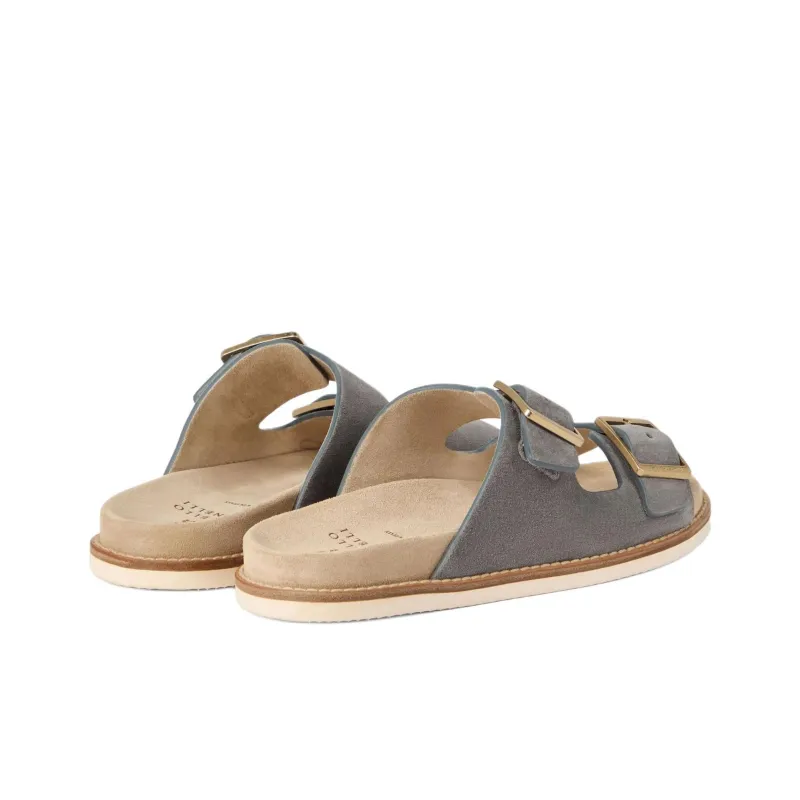 Brunello Cucinelli Double Buckle Fastened Open Toe Slides-3