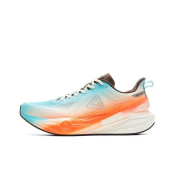 PEAK Cushioned Slip Resistant Abrasion Resistant Low Top Casual Running Shoes Men's Crystal Blue Neon Orange