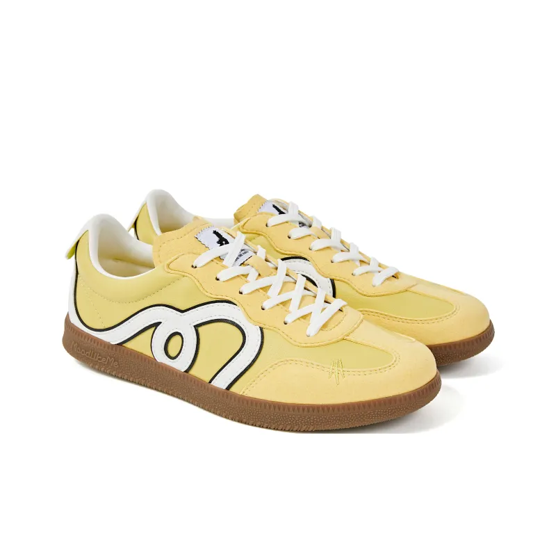 MOOD LIKE ME Low Top Cat Step German Army Trainers Skateboard Shoes Unisex Daisy Yellow-2