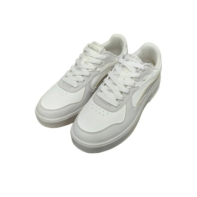 Erke Non slip Lightweight Low Top Skateboard Shoes Men's White Gray-2