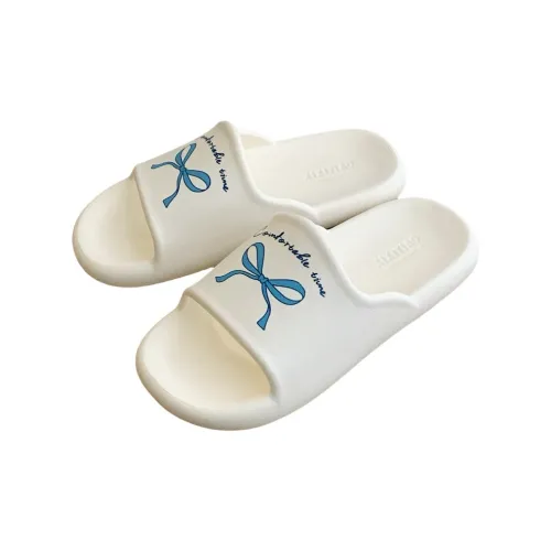 Thin Strips Slippers Women's, White