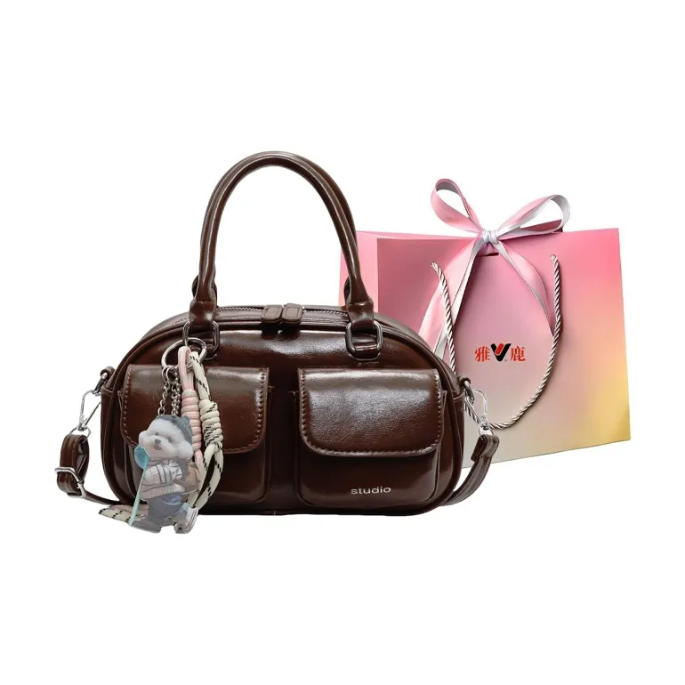 Yalu PU Handbag, Shoulder Bag, Crossbody Bag Regular Women's Pink/Coffee/Beige Gray/Ecru/Black-7