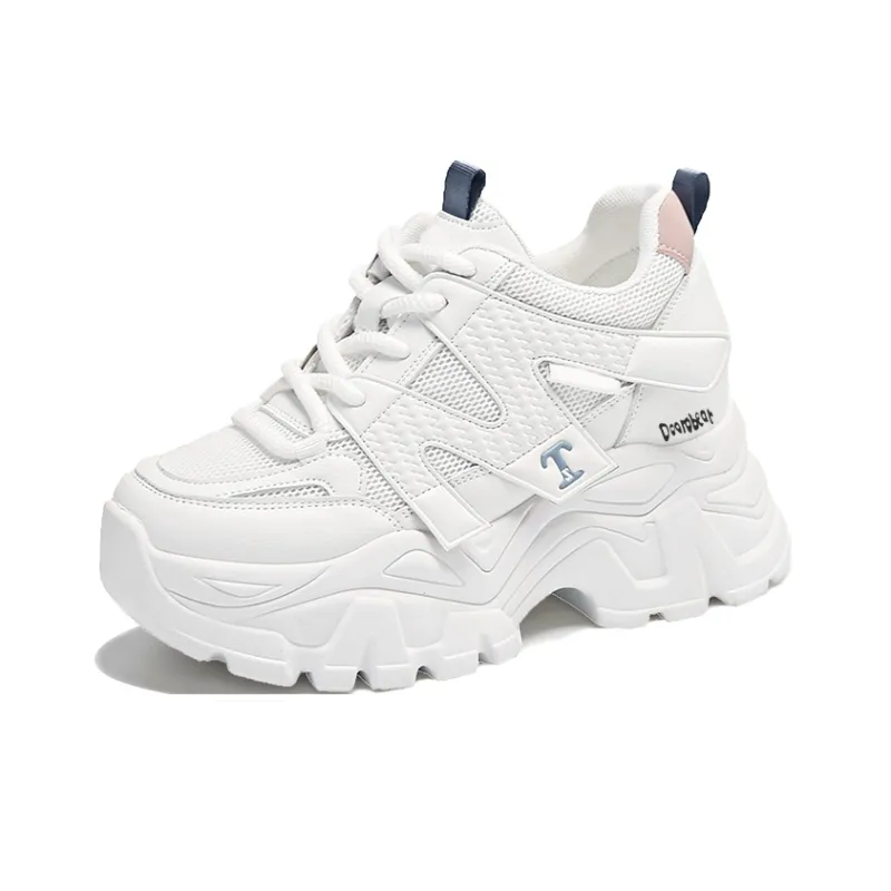 Budding Bear Anti-Slip Wear-Resistant Breathable Lightweight Height Increasing Low-Top Chunky Sneakers Women's Box-15