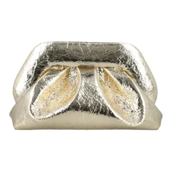 THEMOIRE Pineapple Fiber Shoulder Bag Women's Gold