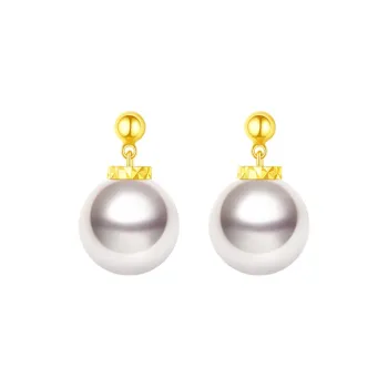 Tahiti Pearl Stud Earrings Women's