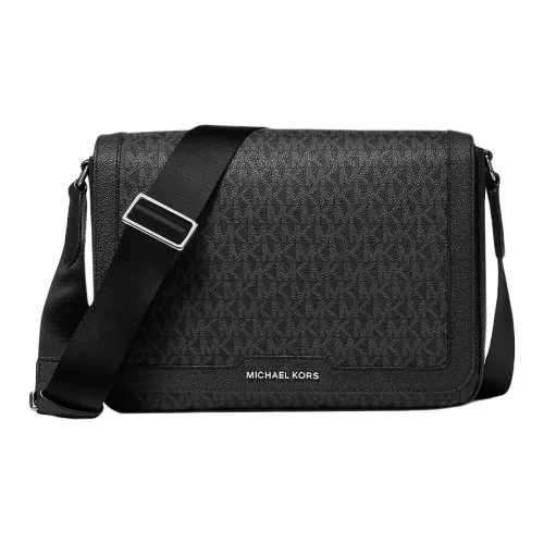 MICHAEL KORS Hudson Coated Canvas Shoulder Bag Crossbody Bag Men's Black