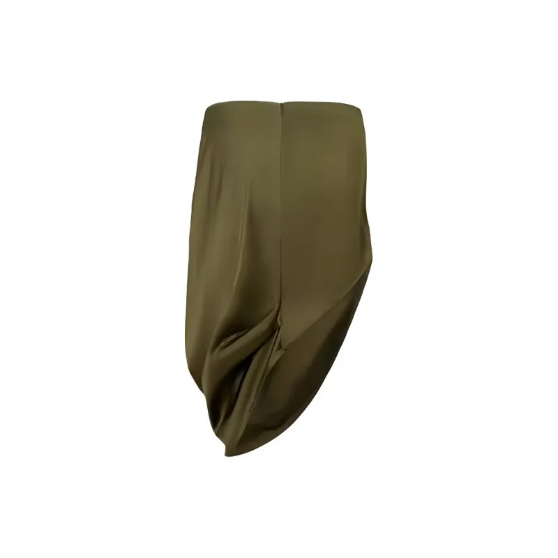 URBAN REVIVO Casual Short Skirts Women's Green Brown-1
