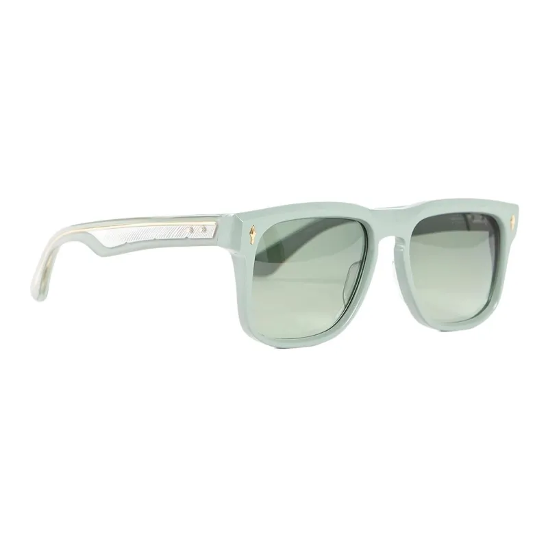 JACQUES MARIE MAGE Acetate Metal Square Sunglasses Unisex Green-3