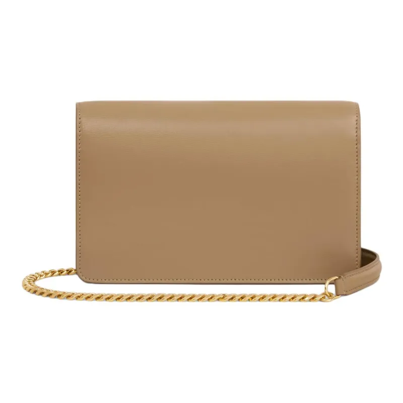 CELINE Calfskin Wallet Women's Brown-2