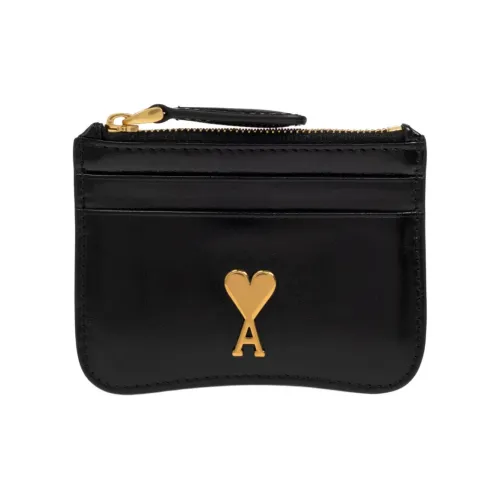 AMIPARIS Logo Plaque Zipped Wallet
