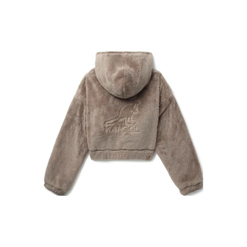 KANGOL Velvet-feel Coat Women's-5