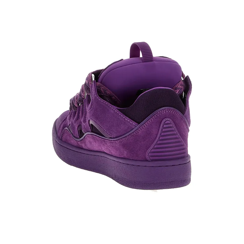 Lanvin Curb Low Top Skateboard Shoes Men's Purple-3