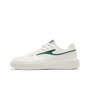 Erke Anti Slip And Wear Resistant Lightweight Low Top Skateboard Shoes Men's White Green