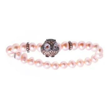 Lancaster Zircon 925 Silver Bracelets Women's Pink