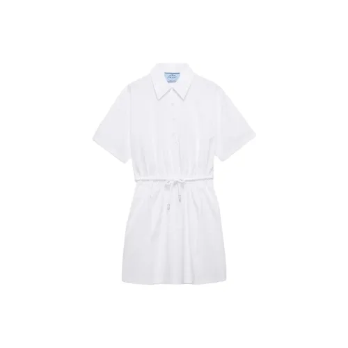 PRADA Short Sleeved Drawstring Dress