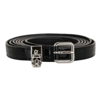 Alexander McQueen Leather Belts Women's Black 