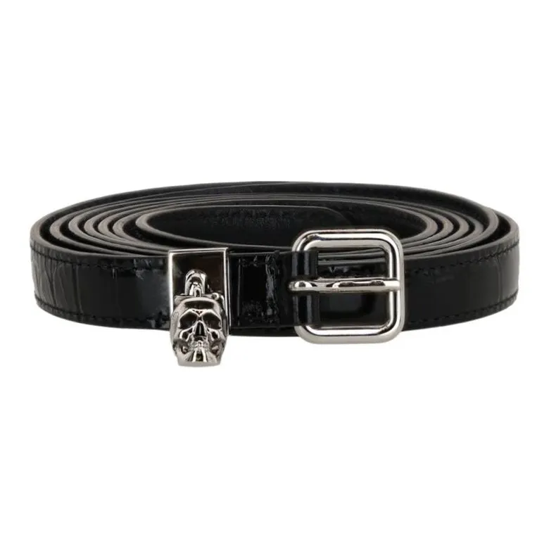 Alexander McQueen Leather Belts Women's Black -0