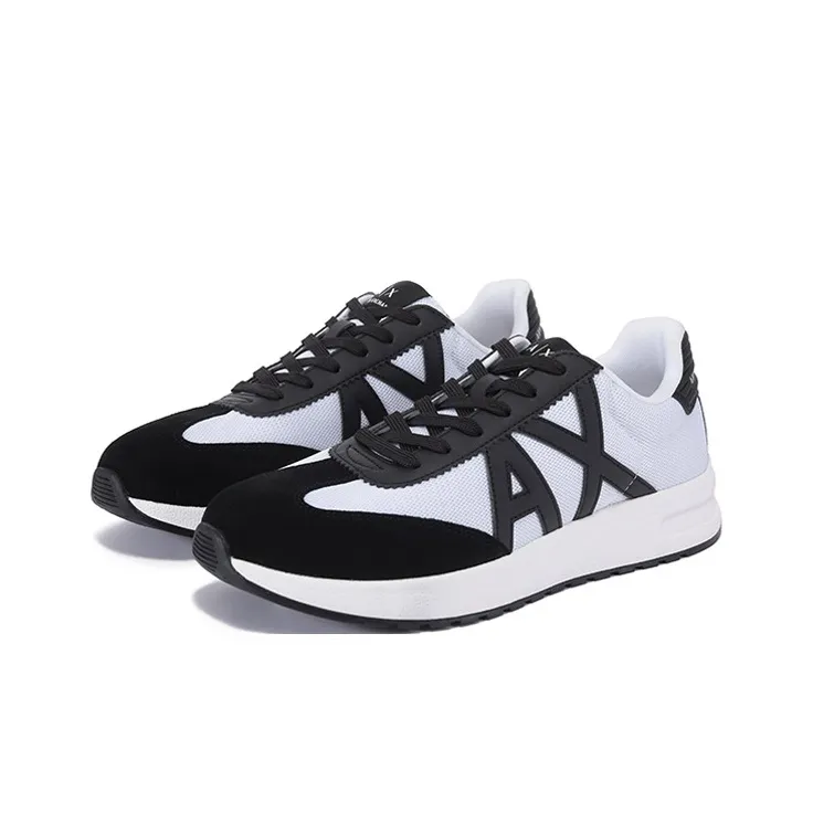 ARMANI EXCHANGEAE Low Top Casual Shoes Men's White Black-2