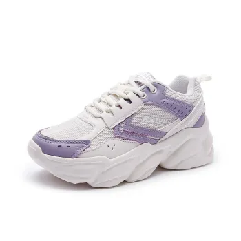 Dafu Leaps Forward Anti Slip Wear Resistant Low Top Casual Running Shoes Women's White Purple