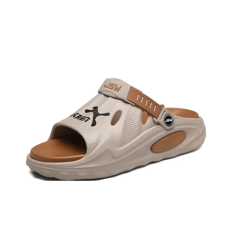 JEANSWEST New Trendy Brand Graffiti Chinese Innovation Style Beach Sandals Men's-8
