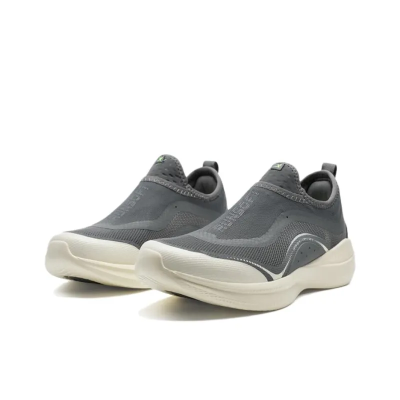 XTEP Soft Cube Cushioned Abrasion Resistant Slip Resistant Low Top Casual Running Shoes Men's Gray-2