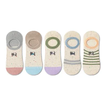 AUGUST No Show Socks Women's 5 Pack Mix And Match