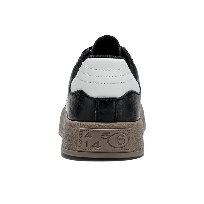 AGSDON Non slip Lightweight Low Top Skateboard Shoes Men's Beige Yellow-9