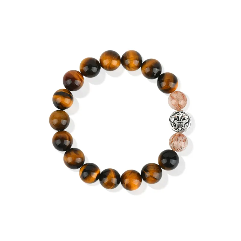 DVNRR Tiger's Eye Stone Jade Bracelets Unisex-0