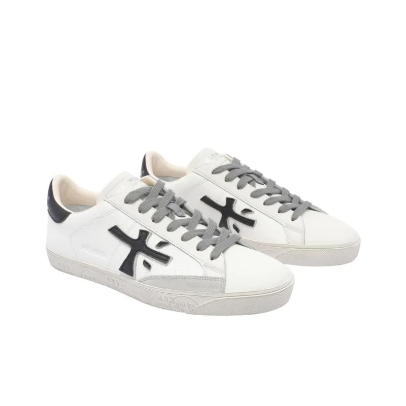 PREMIATA Steven Low Top Skateboard Shoes Men's White-1