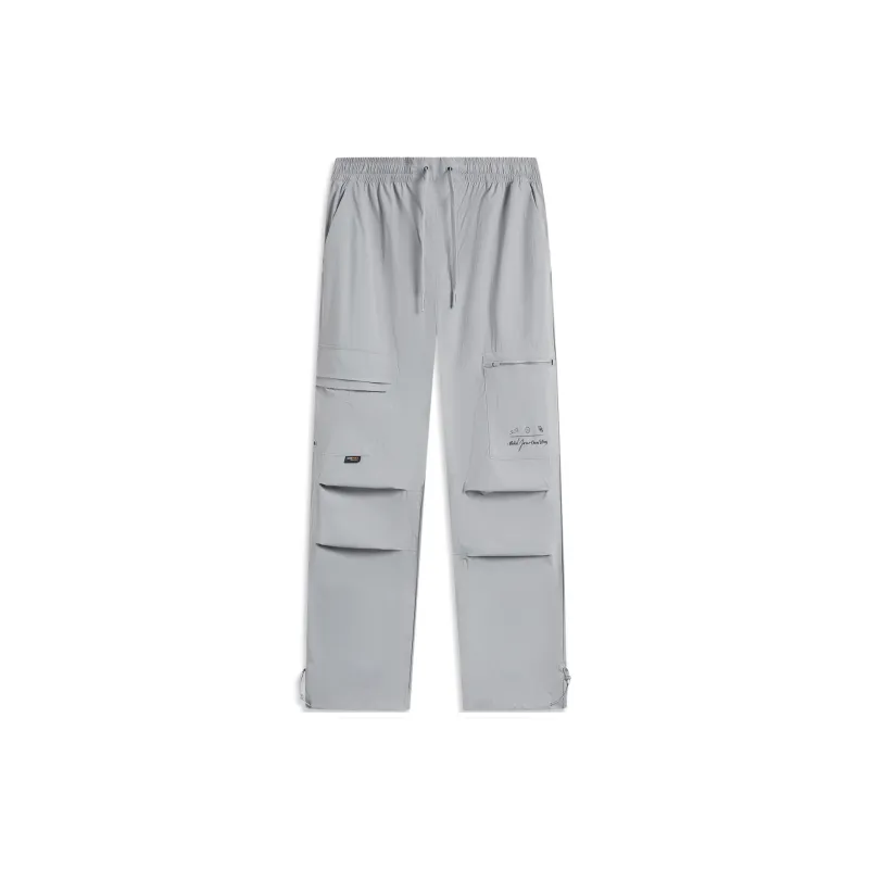 LiNing Knitted Sports Pants Men's Geologic Gray-0