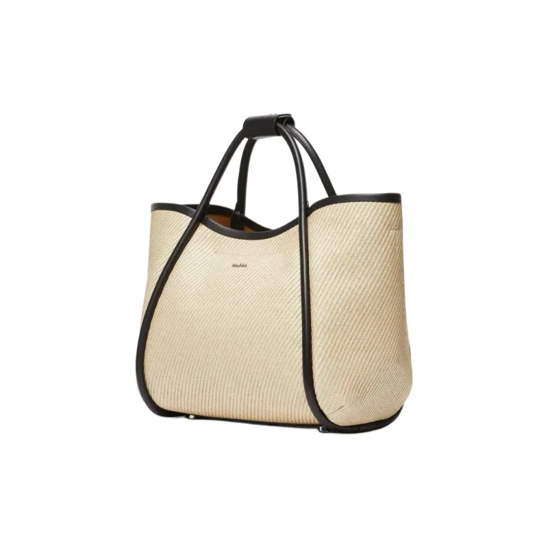 MaxMara Polyamide One Shoulder Handbag Small Size Women's Cream-2