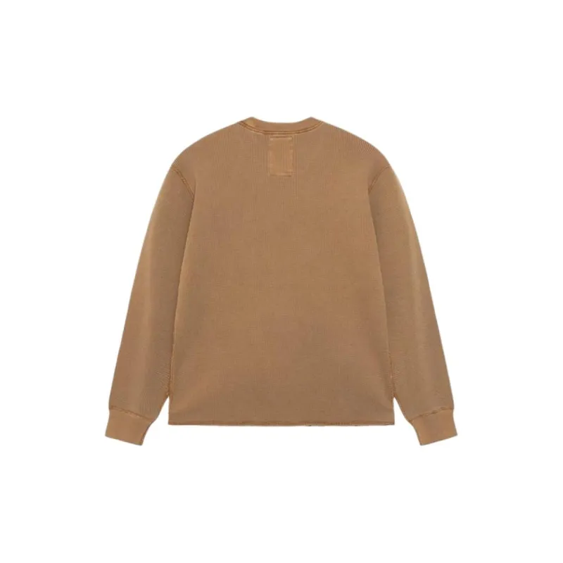 Stussy Garment Dyed Long Sleeve Thermal 'Faded Black'-5