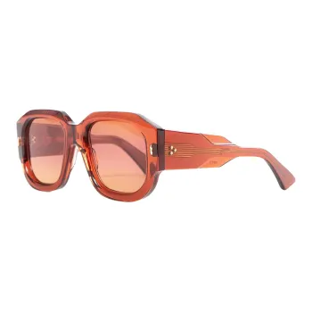 JACQUES MARIE MAGE Acetate Square Sunglasses Unisex Orange
