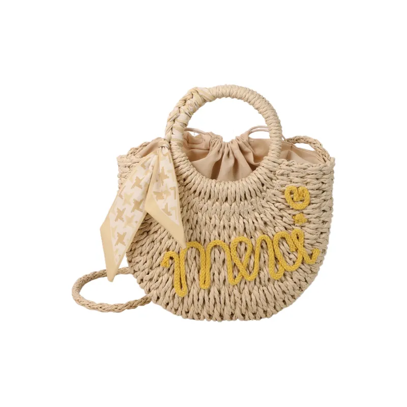 Yalu Woven Handbag Women's Orange/Yellow/Pink/Blue-7