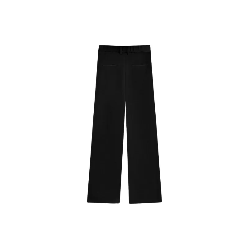 WILD LEADER Casual Pants Unisex Black-1