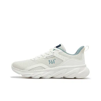 361° Breathable, Rebound, Lightweight Low Top Sprint Running Shoes Men's White Blue