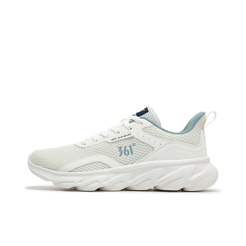 361° Breathable, Rebound, Lightweight Low Top Sprint Running Shoes Men's White Blue-0