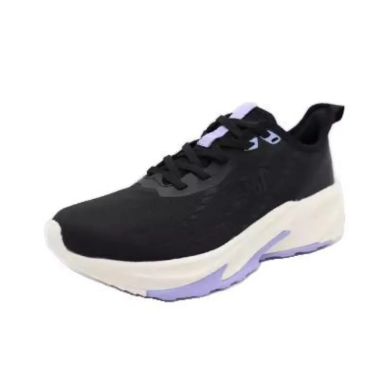 361° Cushioning, Wear Resistant Low Top Running Shoes Women's Black Purple-2