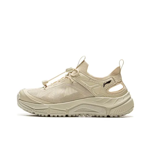 LiNing Yijie LITE Non slip Breathable And Wear resistant River Trekking Shoes Women's Beige